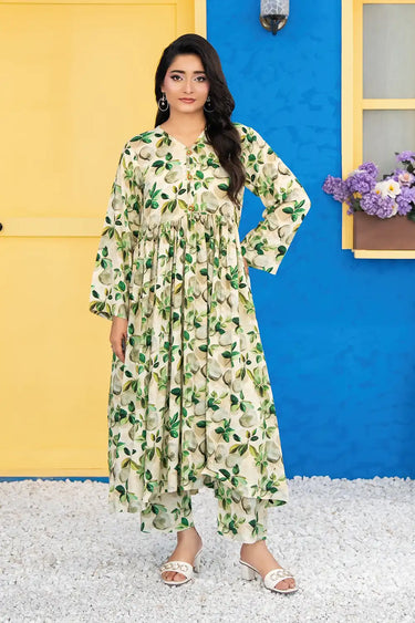 2 Piece - Printed Linen Suit