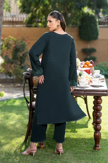 2 Piece - Embroidered Linen Suit