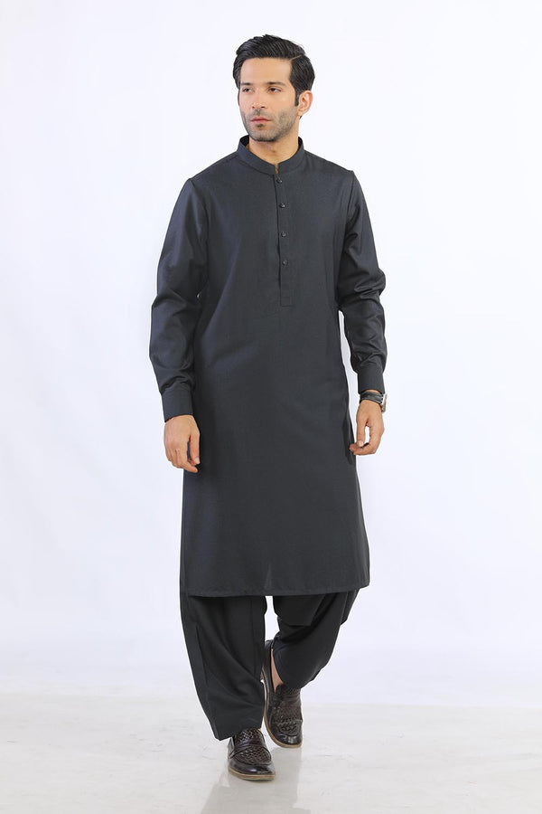 Charcoal Wash & Wear Shalwar Kameez - Prime Point Store