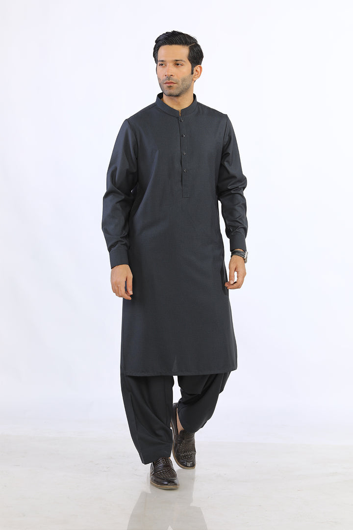 Charcoal Wash & Wear Shalwar Kameez - Prime Point Store