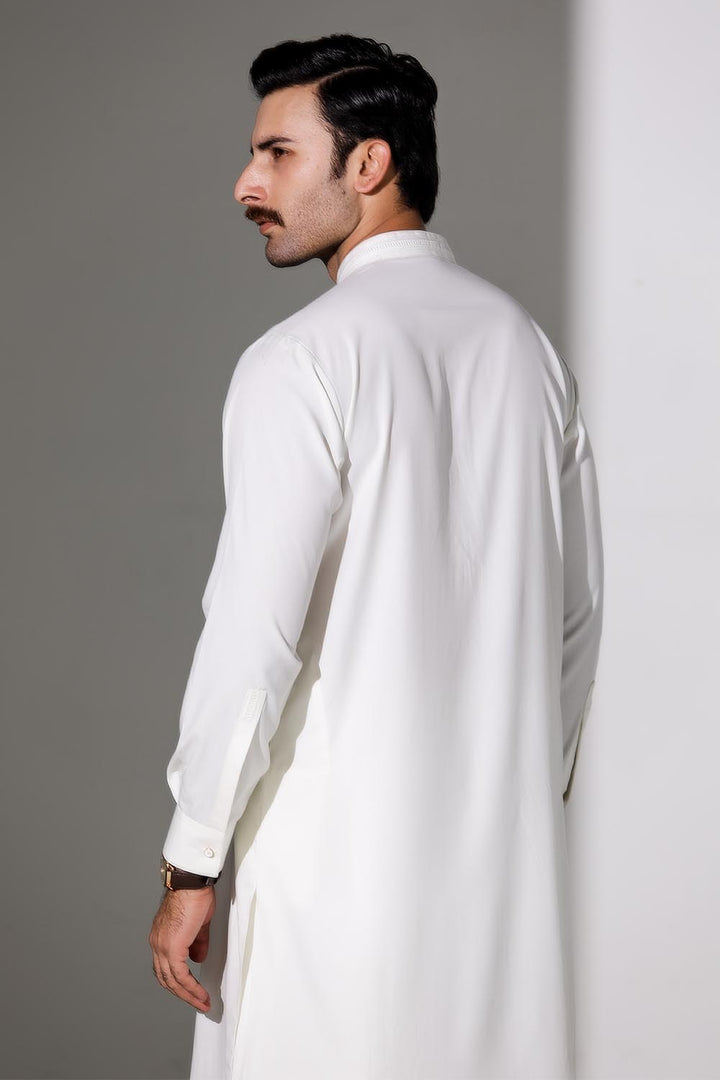 Off White True Tone Casual Shalwar Kameez For Men - Prime Point Store