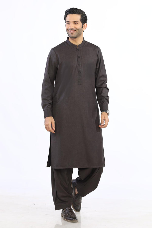 Brown Wash & Wear Shalwar Kameez - Prime Point Store