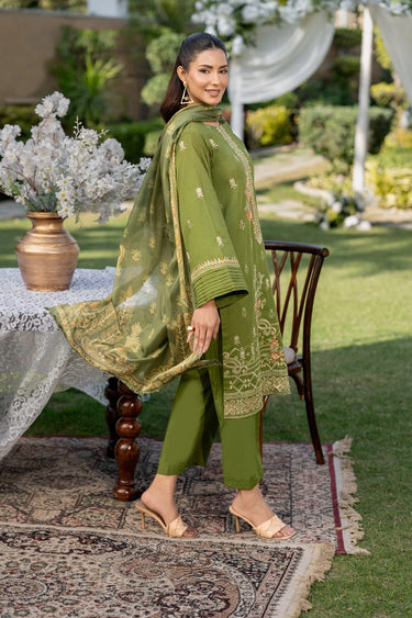 3 Piece - Embroidered Cambric Suit