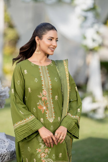 3 Piece - Embroidered Cambric Suit