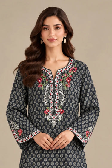 2-PIECE PRINTED CAMBRIC SUIT