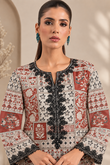 2-PIECE EMBROIDERED CAMBRIC SUIT