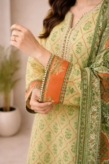 3 Piece - Printed Lawn Suit