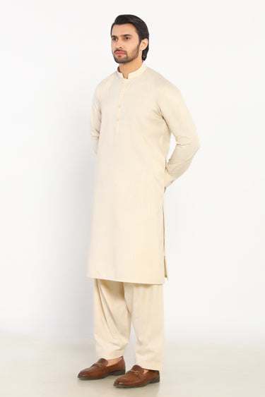 Fawn Blended Kameez Shalwar