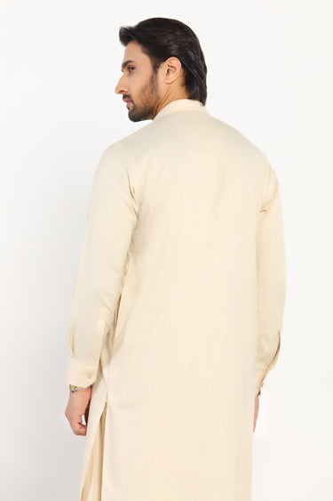 Fawn Blended Kameez Shalwar