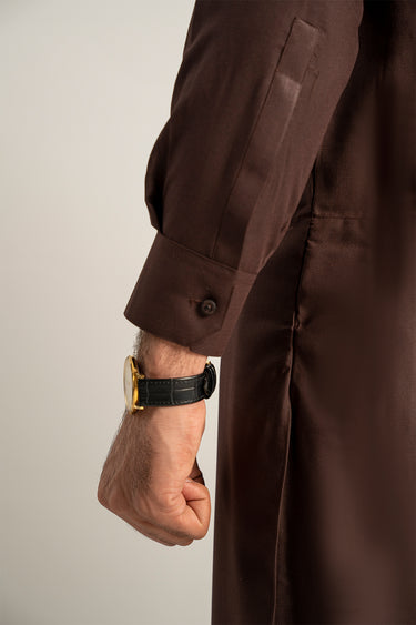 Dark Brown Blended Kameez Shalwar