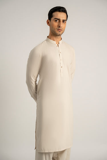 Fawn Blended Kameez Shalwar