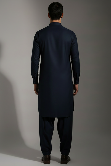Men's Cotton Kameez Shalwar – DARK BLUE