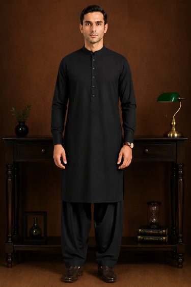 Wash & Wear Suit - Black