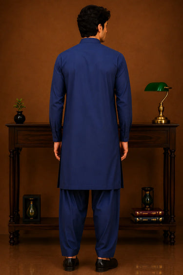 Men's Cotton Kameez Shalwar – NAVY BLUE