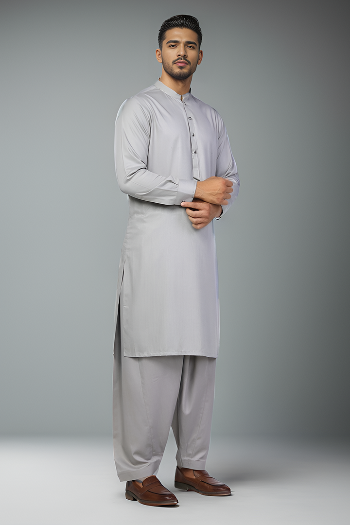 Muave Blended Casual Shalwar Kameez For Men - Prime Point Store