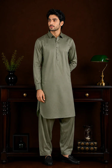 Cotton Satin Suit