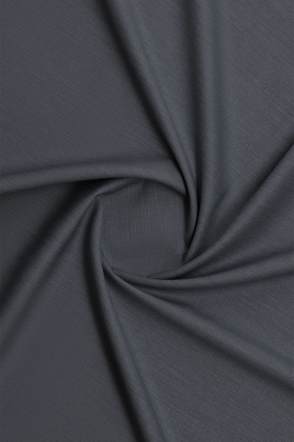 Dark Grey Cotton Mix Unstitched Suit For Men