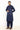 M Blue Blended Plain Waist Coat