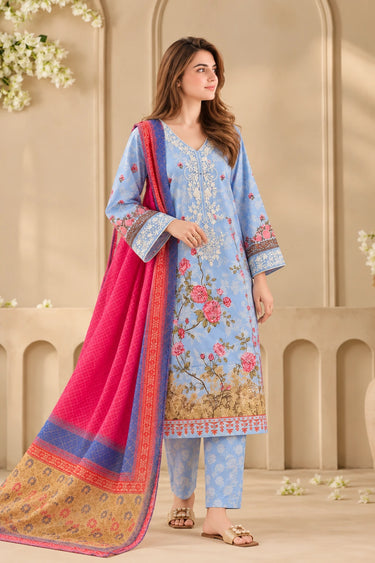 3-PIECE PRINTED CAMBRIC SUIT