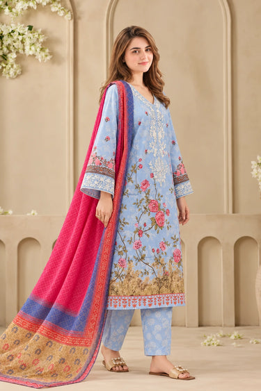 3-PIECE PRINTED CAMBRIC SUIT