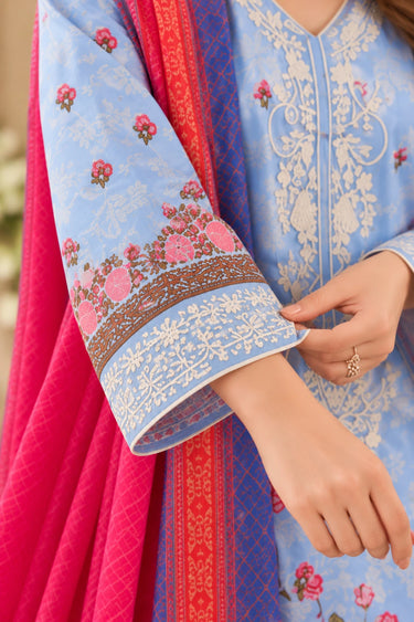3-PIECE PRINTED CAMBRIC SUIT