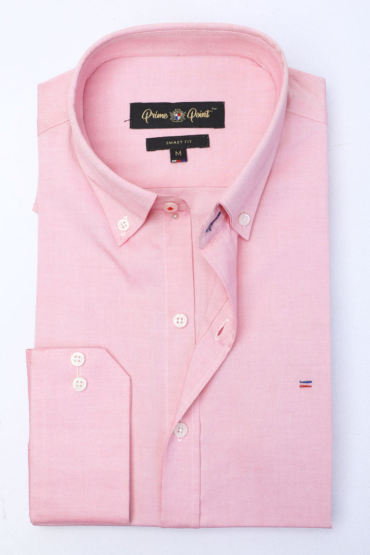 Pink Plain Casual Shirt For Men - Prime Point Store