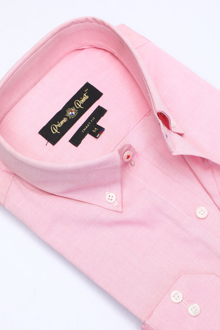 Pink Plain Casual Shirt For Men - Prime Point Store