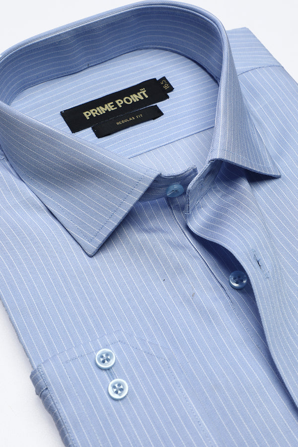 Blue Stripe Formal Shirt For Men