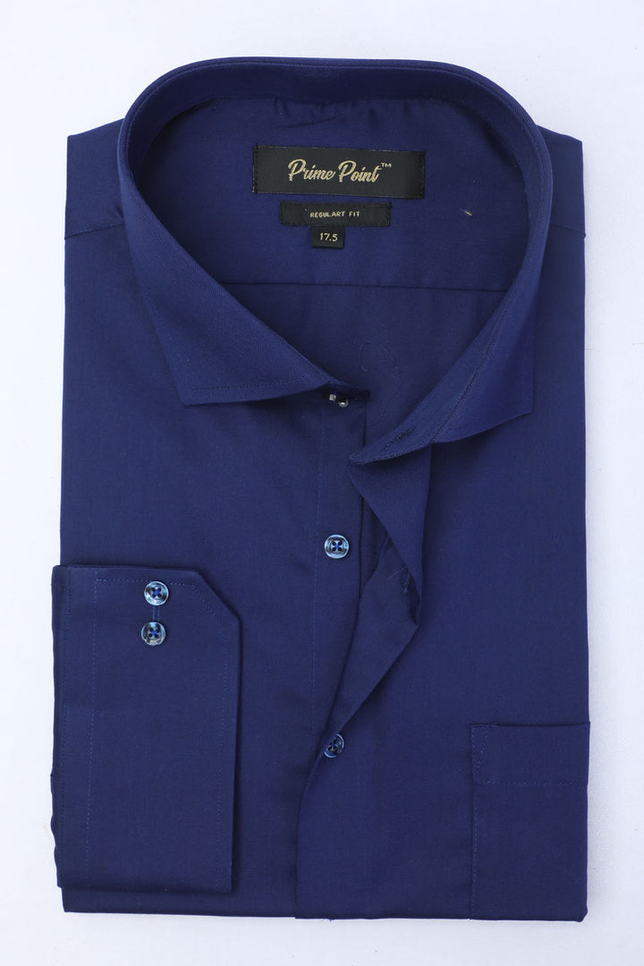 Royal Blue Plain Formal Shirt - Prime Point Store