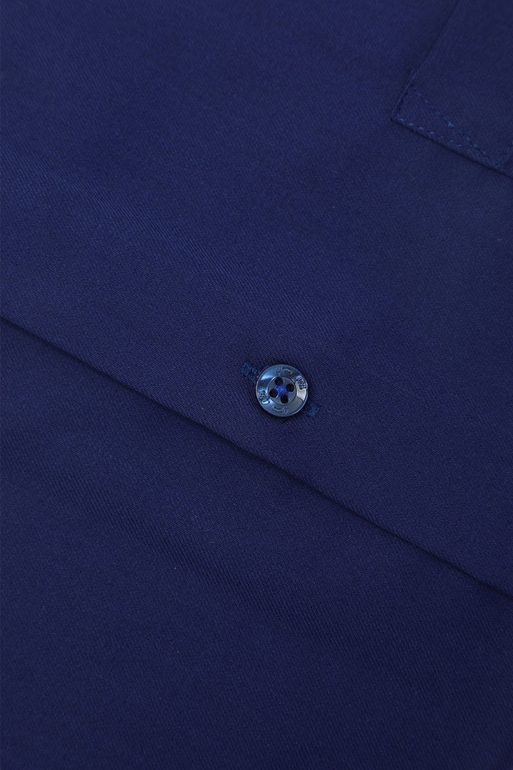 Royal Blue Plain Formal Shirt - Prime Point Store