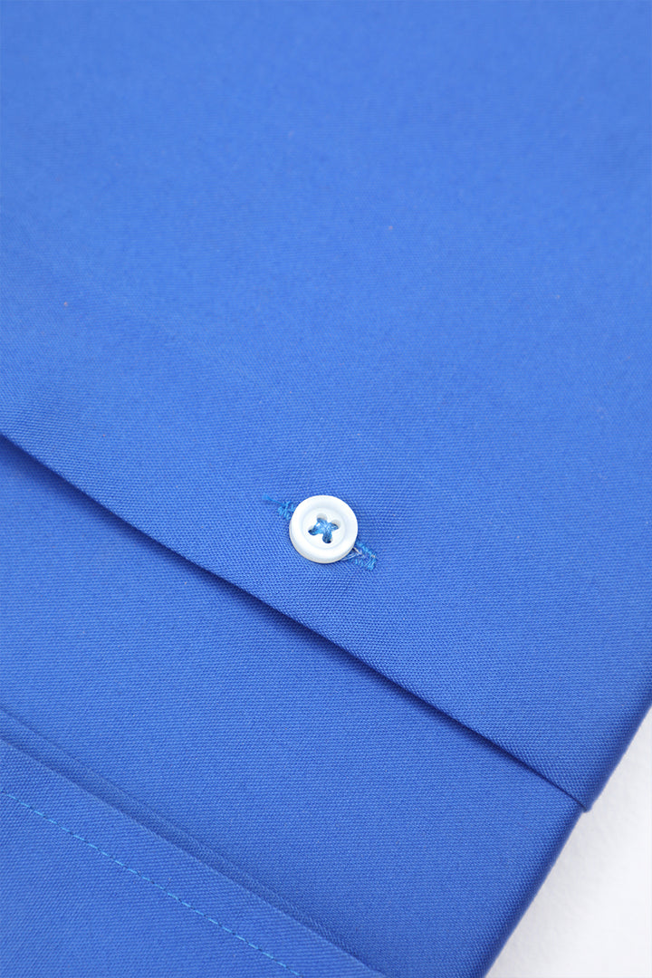 Blue Plain Milano Formal Shirt For Men - Prime Point Store