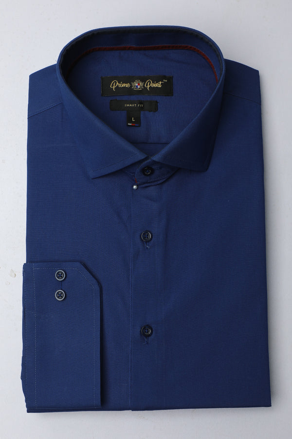 Blue Textured Casual Shirt For Men - Prime Point Store
