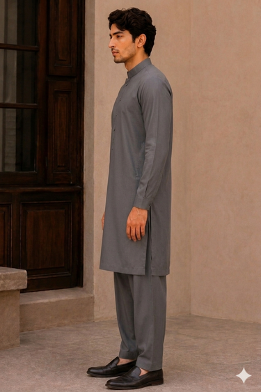 Men's Cotton Kameez Shalwar – GREY