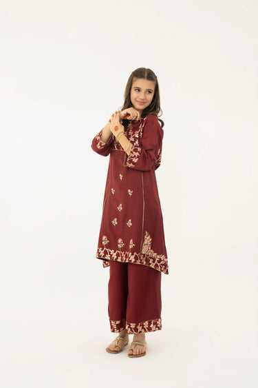 2 Piece - Embroidered Jacquard Suit