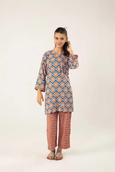 2 Piece - Printed Cambric Suit