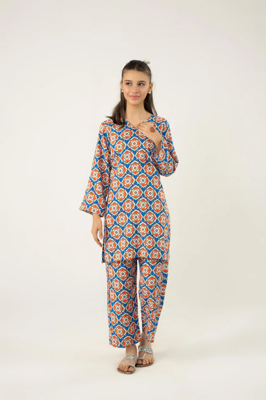 2 Piece - Printed Cambric Suit