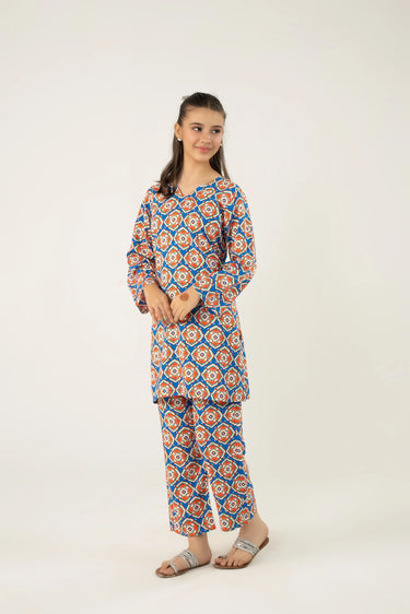 2 Piece - Printed Cambric Suit
