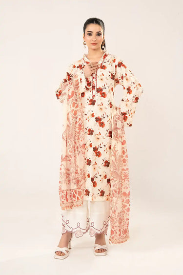 3 Piece - Printed Chikankari Suit