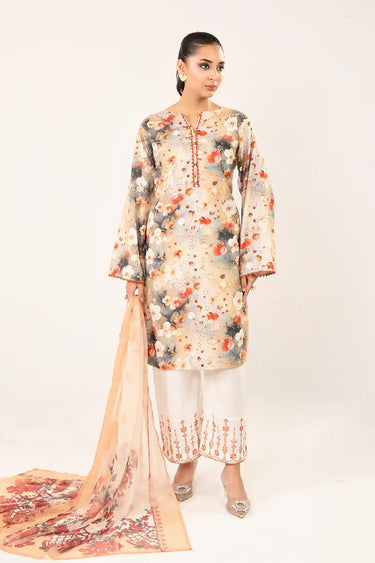 3 Piece - Printed Chikankari Suit
