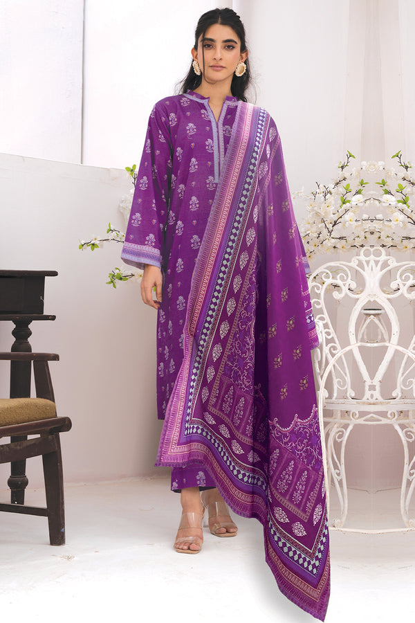 3 Pc Khaddar with Shawl Unstitched Suit - Prime Point Store