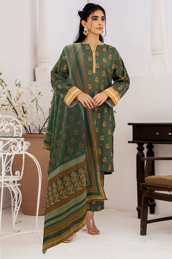 3 Pc Khaddar with Shawl Unstitched Suit - Prime Point Store