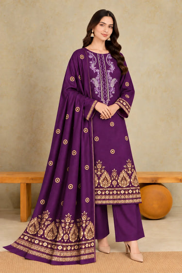 3 PIECE - EMBROIDERED JACQUARD SUIT