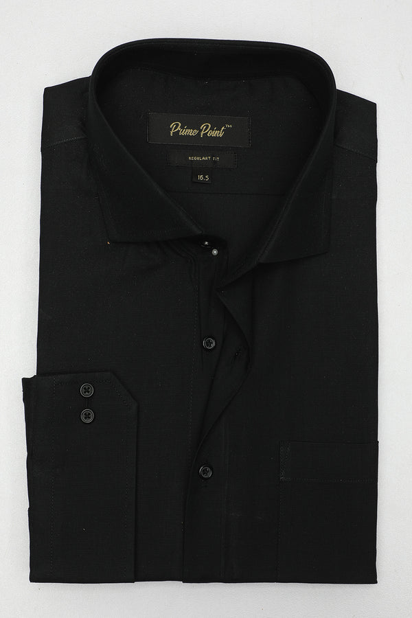 Dark Brown Plain Formal Shirt - Prime Point Store