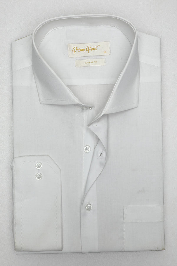 White Check Formal Shirt For Men - Prime Point Store
