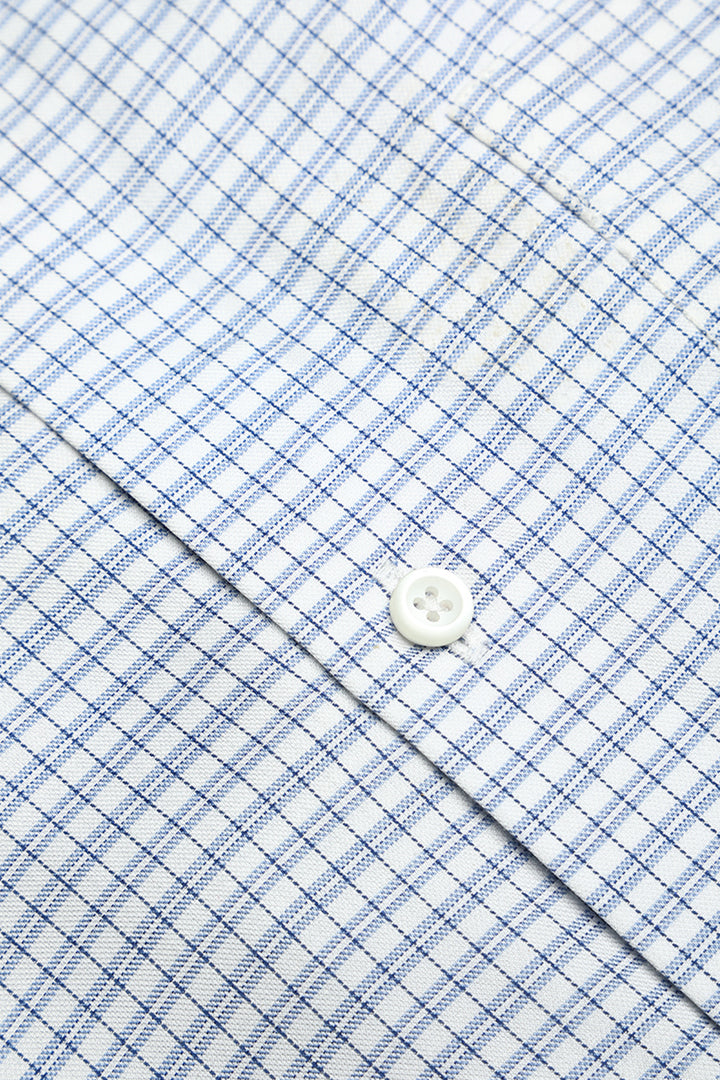 Blue Check Formal Shirt For Men - Prime Point Store