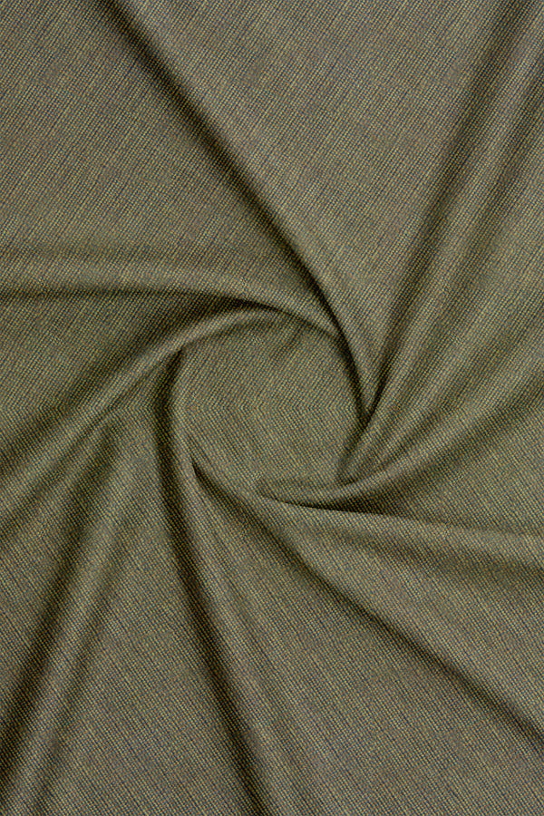 Dark Green Cotton Mix Unstitched Suit For Men
