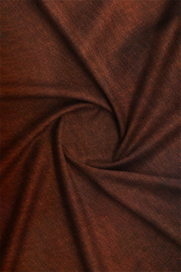 Dark Brown Cotton Mix Unstitched Suit For Men