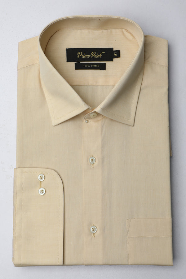Fawn Plain Formal Shirt For Men - Prime Point Store