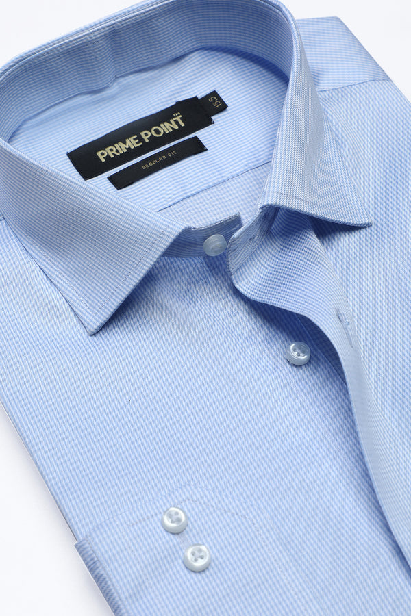 Blue Light Check Formal Shirt For Men