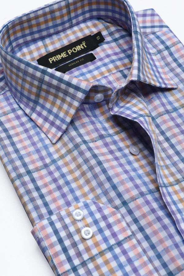 Multi Check Formal Shirt For Men